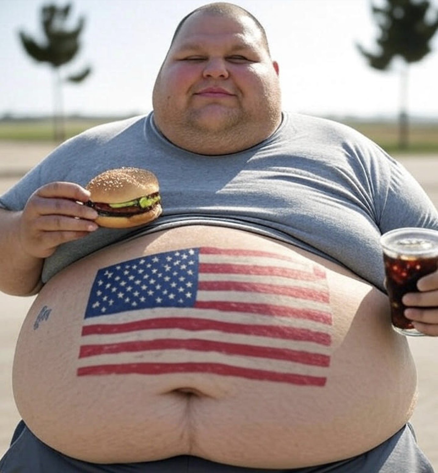 fat usa man