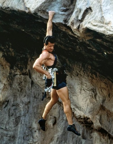 Sylvester Stallone Climbing Cliffhanger