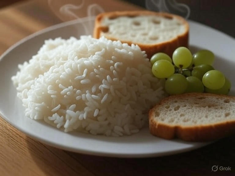 rice bread grapes